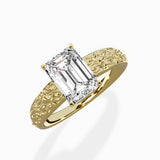 Vintage Scrollwork Solitaire Ring Engagement Ring