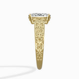 Vintage Scrollwork Solitaire Ring Engagement Ring