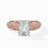 Vintage Scrollwork Solitaire Ring Engagement Ring