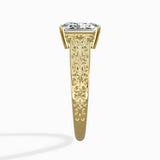 Vintage Scrollwork Solitaire Ring Engagement Ring