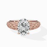 Vintage Scrollwork Solitaire Ring Engagement Ring