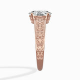 Vintage Scrollwork Solitaire Ring Engagement Ring