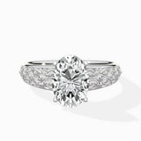 Vintage Scrollwork Solitaire Ring Engagement Ring