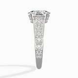 Vintage Scrollwork Solitaire Ring Engagement Ring