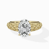 Vintage Scrollwork Solitaire Ring Engagement Ring