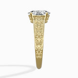 Vintage Scrollwork Solitaire Ring Engagement Ring