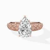 Vintage Scrollwork Solitaire Ring Engagement Ring