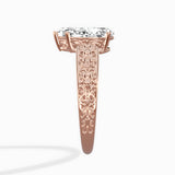 Vintage Scrollwork Solitaire Ring Engagement Ring