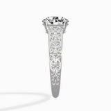 Vintage Scrollwork Solitaire Ring Engagement Ring