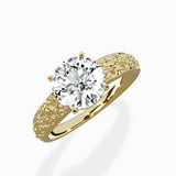 Vintage Scrollwork Solitaire Ring Engagement Ring