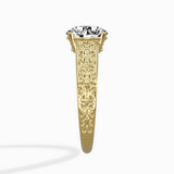 Vintage Scrollwork Solitaire Ring Engagement Ring