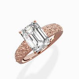 Vintage Scrollwork Solitaire Ring Engagement Ring