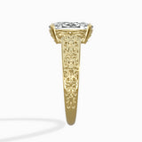 Vintage Scrollwork Solitaire Ring Engagement Ring