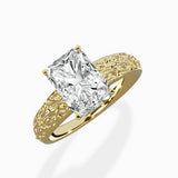 Vintage Scrollwork Solitaire Ring Engagement Ring