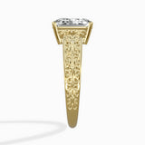 Vintage Scrollwork Solitaire Ring Engagement Ring