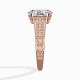 Vintage Scrollwork Solitaire Ring Engagement Ring