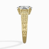 Vintage Scrollwork Solitaire Ring Engagement Ring