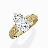 Vintage Scrollwork Solitaire Ring Engagement Ring