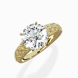 Vintage Scrollwork Solitaire Ring Engagement Ring