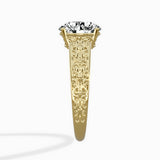 Vintage Scrollwork Solitaire Ring Engagement Ring