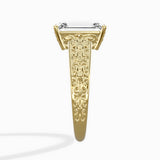 Vintage Scrollwork Solitaire Ring Engagement Ring