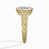 Vintage Scrollwork Solitaire Ring Engagement Ring