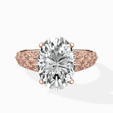 Vintage Scrollwork Solitaire Ring Engagement Ring