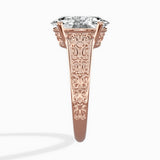 Vintage Scrollwork Solitaire Ring Engagement Ring