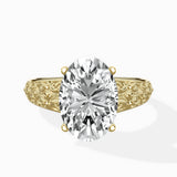 Vintage Scrollwork Solitaire Ring Engagement Ring