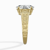 Vintage Scrollwork Solitaire Ring Engagement Ring