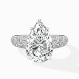 Vintage Scrollwork Solitaire Ring Engagement Ring