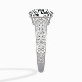 Vintage Scrollwork Solitaire Ring Engagement Ring