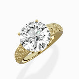 Vintage Scrollwork Solitaire Ring Engagement Ring