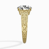 Vintage Scrollwork Solitaire Ring Engagement Ring