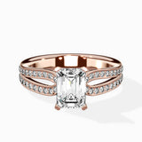 Vintage Split Shank Solitaire Ring Engagement Ring