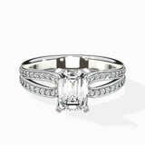 Vintage Split Shank Solitaire Ring Engagement Ring