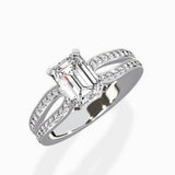 Vintage Split Shank Solitaire Ring Engagement Ring