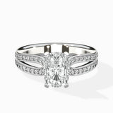 Vintage Split Shank Solitaire Ring Engagement Ring