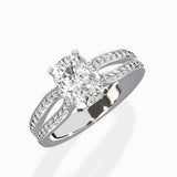 Vintage Split Shank Solitaire Ring Engagement Ring