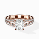 Vintage Split Shank Solitaire Ring Engagement Ring