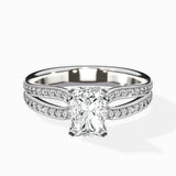 Vintage Split Shank Solitaire Ring Engagement Ring