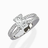 Vintage Split Shank Solitaire Ring Engagement Ring
