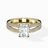 Vintage Split Shank Solitaire Ring Engagement Ring