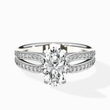 Vintage Split Shank Solitaire Ring Engagement Ring