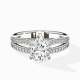 Vintage Split Shank Solitaire Ring Engagement Ring