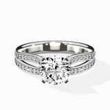 Vintage Split Shank Solitaire Ring Engagement Ring