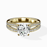 Vintage Split Shank Solitaire Ring Engagement Ring