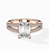 Vintage Split Shank Solitaire Ring Engagement Ring