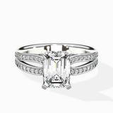 Vintage Split Shank Solitaire Ring Engagement Ring