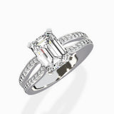 Vintage Split Shank Solitaire Ring Engagement Ring